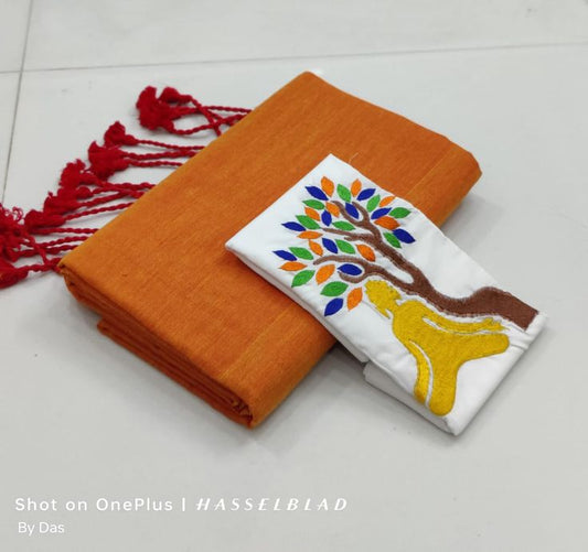Looking Bright Yellow Cotton Soft Silk Saree