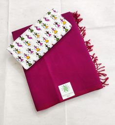 ATTRACTIVE PINK,WHITE COLOUR TRADITIONAL LOOKING CHANDERI COTTON SAREE