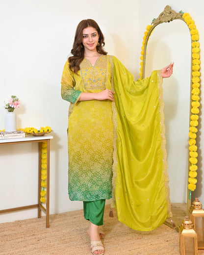 PURE GORGEOUS PREMIUM EMBROIDERY JARI WORKS SUIT SET